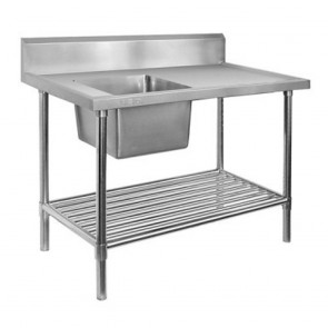 FED Single Left Sink Bench with Pot Undershelf SSB7-1800L/A