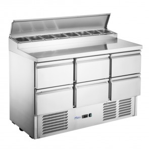 FED-X Six Drawer Salad Prep Fridge XGNS1300D-6D