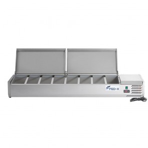 FED-X Salad Bench with Stainless Steel Lids - XVRX1800/380S