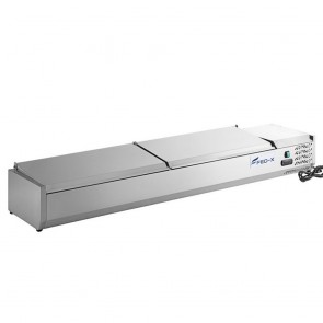 FED-X Salad Bench with Stainless Steel Lids - XVRX2000/380S