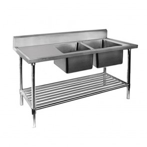 FED Double Right Sink Bench With Pot Undershelf DSB6-1500R/A