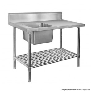 FED Single Left Sink Bench With Pot Undershelf SSB7-1500L/A