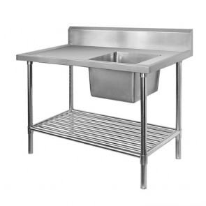 FED Single Right Sink Bench With Pot Undershelf SSB6-2400R/A