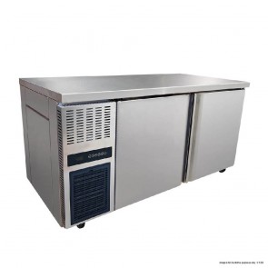 FED Stainless Steel Double Door Workbench Freezer - TS1500BT