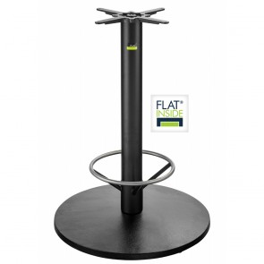 Flat Tech Self Levelling Bar Height Black Table Base with Foot Ring UR30