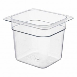 Food Tek Clear Poly 1/6 x 65 mm Gastronorm Pan JW-P162 (1 Pack) 