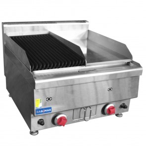Gasmax Benchtop Combo 1/2 Char & 1/2 Griddle - JUS-TRGH60E