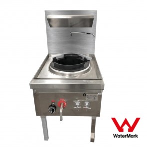 Gasmax Stainless Steel Waterless Nature Gas Single Wok Chimney Burner WW-1NC