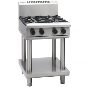 GE858-N Waldorf 600mm Gas Cooktop with 4x Burners On Leg Stand - Natural Gas