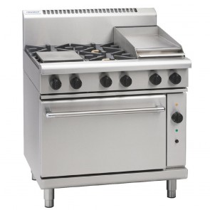 GE873-N Waldorf 900mm Gas Convection Range with 4x Burners & 300mm Griddle - Natural Gas