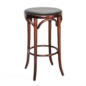 Colour Bentwood Bar Stool by Michael Thonet Walnut