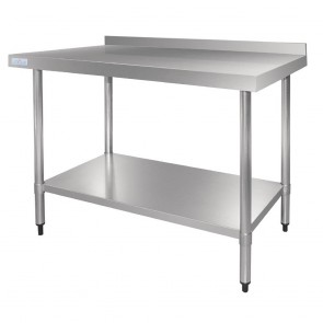 GJ505 Vogue Stainless Steel Table with Upstand - 600x700x900mm