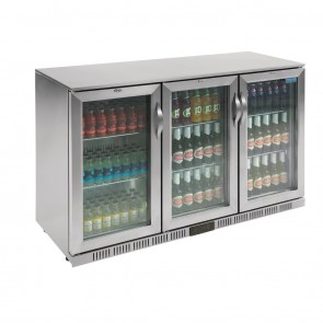 GL009-A Polar G-Series Back Bar Cooler with Hinged Doors Stainless Steel 330 Litre