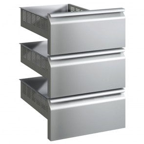 GN-3DRAWER FED Optional Set 3 Drawers for Solid Door Units - GN-3DRAWER