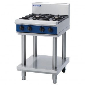 GR795-N Blue Seal By Moffat 600mm Cooktop 2X Burners & 300mm Griddle On Leg Stand - Natural Gas