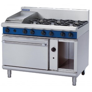 GR799-N Blue Seal By Moffat 1200mm Static Oven Range 6X Burners and 300mm Griddle - Natural Gas