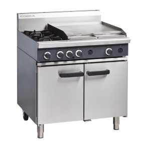 GR812-N Cobra By Moffat 900mm Gas Static Oven Range w/2X Burners And 600mm Griddle - Natural Gas