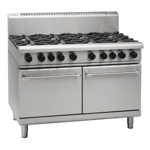 GR895-N Waldorf By Moffat 1200mm Gas Static Double Oven Range w/8X Burners - Natural Gas