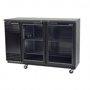 GT503 Skope Backbar Beverage Merchandiser Stainless Steel - 2 Swing Doors