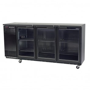 GT504 Skope Backbar Beverage Merchandiser Stainless Steel - 3 Swing Doors