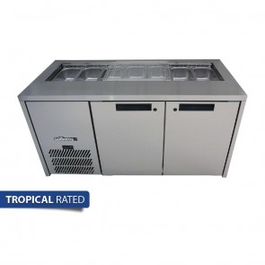 GT593 Two Door Stainless Steel Under Counter Refrigerator Baw