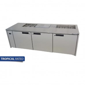 GT597 Three Door Stainless Steel Under Counter Refrigerator Baw