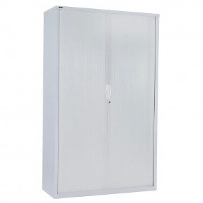 Tall Accent Lockable Office Tambour with Shelves