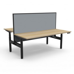 Halo Plus Back to Back Desk Workstation With Screen H+2P1275 NO/BL-1200