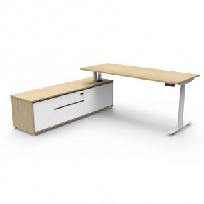 Halo Plus Executive Workstation with Left Hand Cabinet