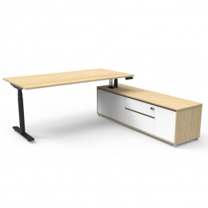 Halo Plus Executive Workstation with Right Hand Cabinet