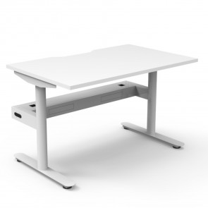 Halo Static Single Sided Desk Workstation with Cable Tray