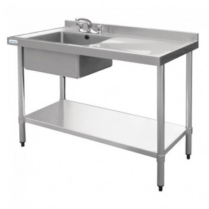 HC900 Vogue Single Bowl Sink R/H Drainer - 1000mm (90mm Drain)