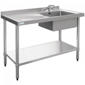 HC901 Vogue Single Bowl Sink L/H Drainer - 1000mm (90mm Drain)