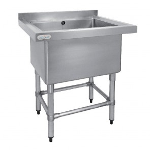 HC910 Vogue Stainless Steel Deep Pot Sink - 770mm (w) x 600mm (d) (90mm Drain)
