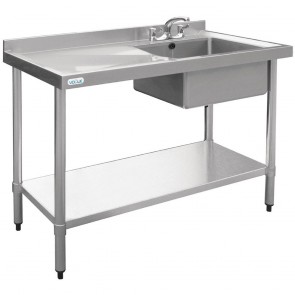 HC913 Vogue Single Bowl Sink L/H Drainer - 1000mm x 700mm (90mm Drain)