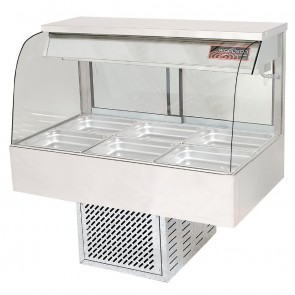 HC992 Woodson W.CFC24 4 Module Curved Cold Food Display