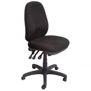 High Back Heavy Duty Ergo Chair - Black Fabric PO500 BL
