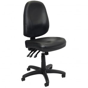 High Back Heavy Duty Ergo Chair - Black PU PO500 PU