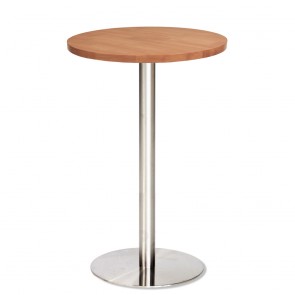 Jaquelina Dry Bar Table Solid Timber Top Stainless Steel Base