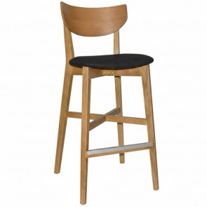 Kaya Bar Stool Faux Leather 77cm
