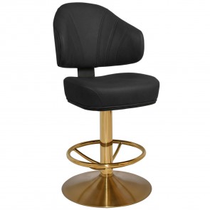 Las Vegas Gaming Stool Brass Disc Base
