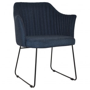 Lavinia Waiting Room Arm Chair Black Sled Base