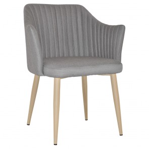 Lavinia Arm Chair Slim Birch Steel Legs
