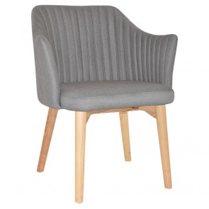 Lavinia Waiting Room Arm Chair Solid Natural Timber Legs