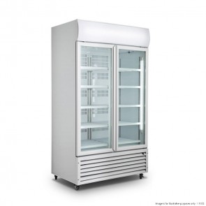 Thermaster Double Glass Door Colourbond Upright Drink Fridge LG-1000GT