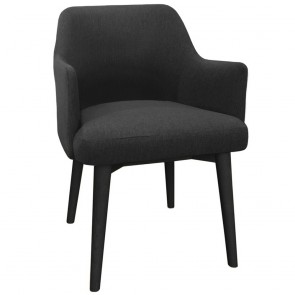 Virgie Upholstered Chair with Arms - Dark Grey