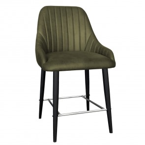 Livia Side Counter Stool Black Legs 66cm