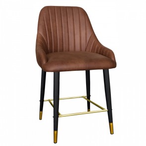 Livia Side Counter Stool Brass Legs 66cm 