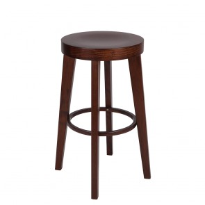 Commercial Wood Bar Stool-Walnut 