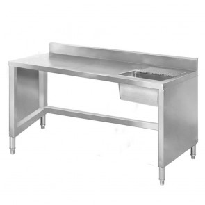 Modular Systems Sink Work Bench with Splashback 1400mm SSB6-1400R